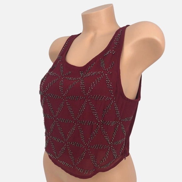 Hollister Beaded Embellished Crop Top Sleeveless Boho Tank
Top Red Size L - Picture 5 of 11